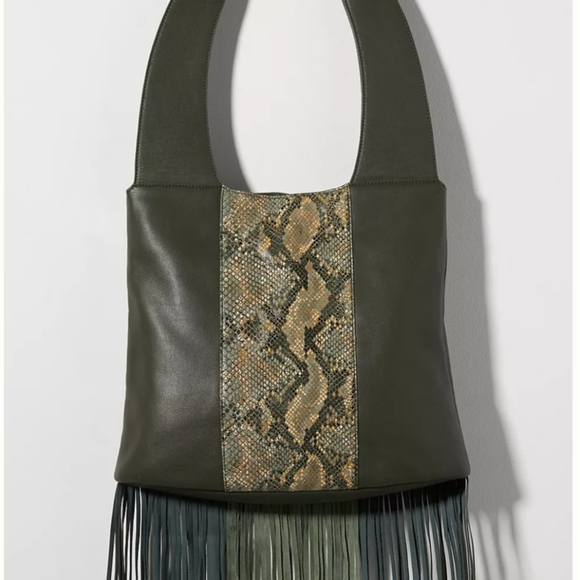🎉HOST PICK Leather hobo Fringe Bag By Anthropologie - Picture 7 of 9
